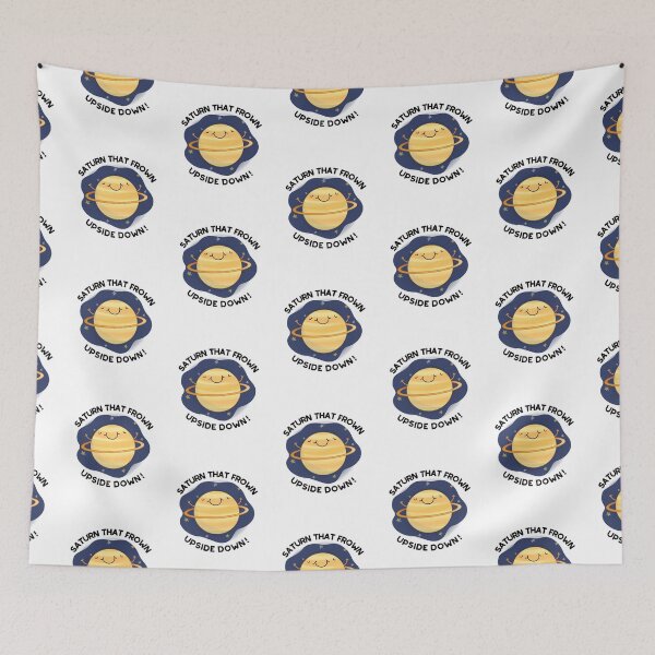Item preview, Saturn That Frown Upside Down Funny Planet Puns  designed and sold by punnybone.