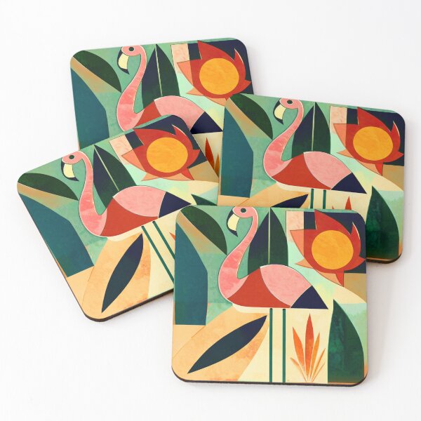 Item preview, Abstract Flamingo, a Cubist Tropical Fantasy designed and sold by Liscar95.
