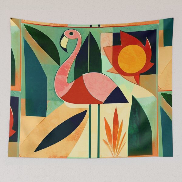 Item preview, Abstract Flamingo, a Cubist Tropical Fantasy designed and sold by Liscar95.