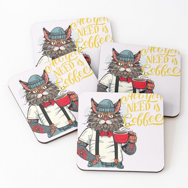 Item preview, All you need is coffee says the forest cat designed and sold by gringourmand.