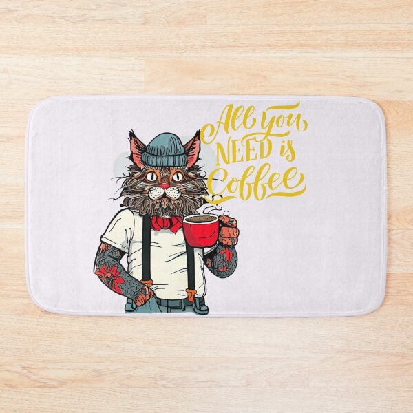 Item preview, All you need is coffee says the forest cat designed and sold by gringourmand.