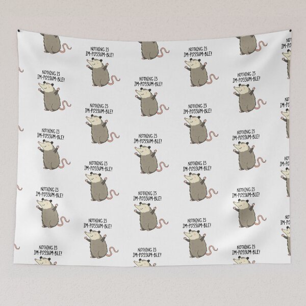 Item preview, Nothing Is Im-possum-ble Funny Possum Puns  designed and sold by punnybone.