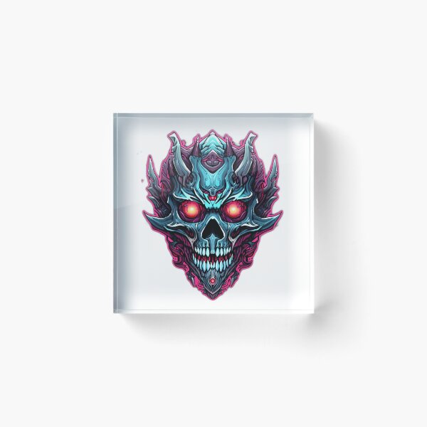 Item preview, Demonic Skull - Luminous Trashcore designed and sold by Woodsit.