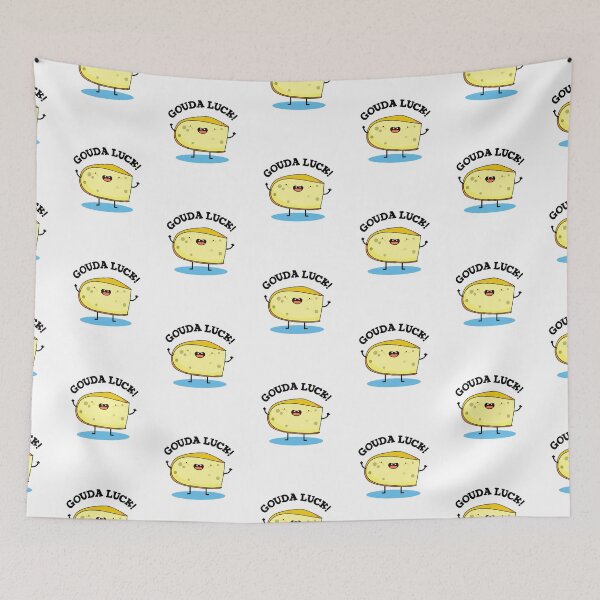 Item preview, Gouda Luck Funny Cheese Puns  designed and sold by punnybone.