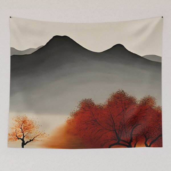 Item preview, Autumn Mountain Forest Park  - Chinese Painting designed and sold by joejiing.