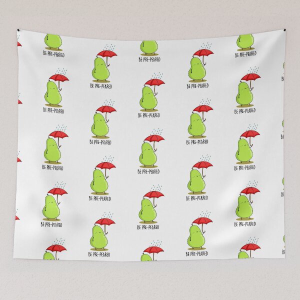 Item preview, Be Pre-Pear-ed In Rain Funny Pear Puns  designed and sold by punnybone.