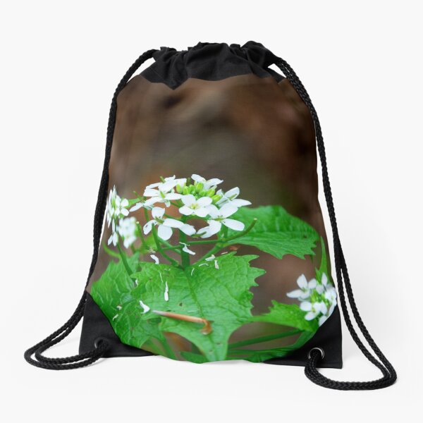 Garlic Mustard Drawstring Bag