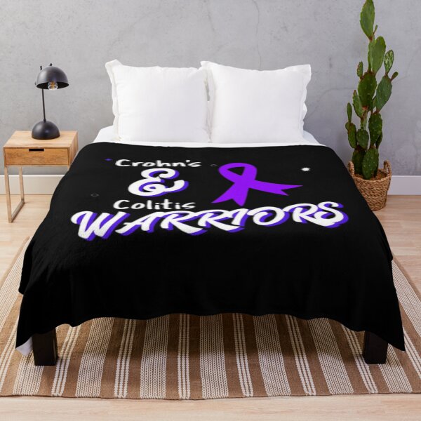 Item preview, Crohns and Colitis warriors purple ribbon - Support Crohns and colitis inflammatory bowel disease designed and sold by Rodayna Elnaggar.