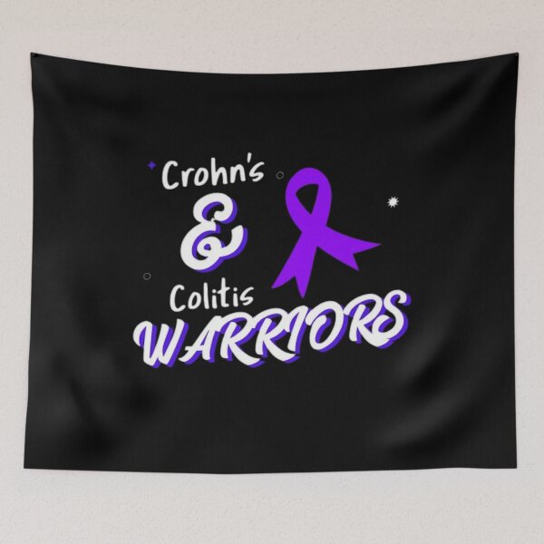 Item preview, Crohns and Colitis warriors purple ribbon - Support Crohns and colitis inflammatory bowel disease designed and sold by Rodayna Elnaggar.