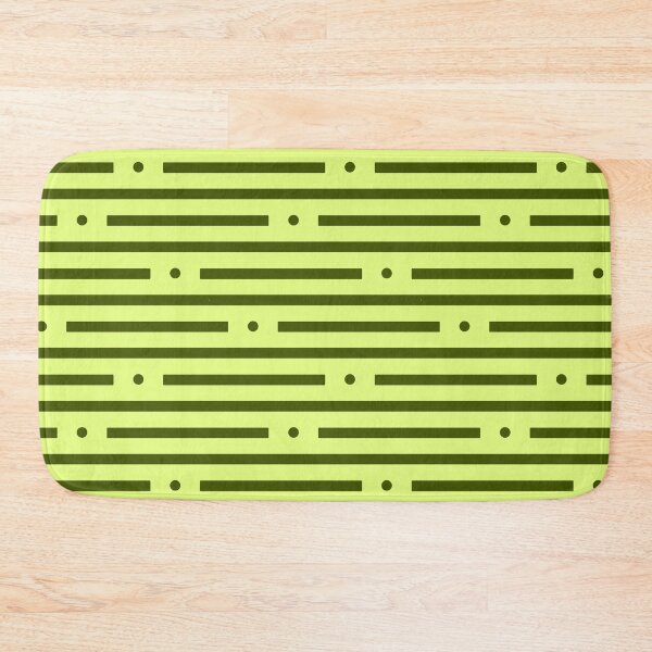 Item preview, Abstract: Dots and dashes: Dark Green On Light Green designed and sold by TheScraggyBeard.