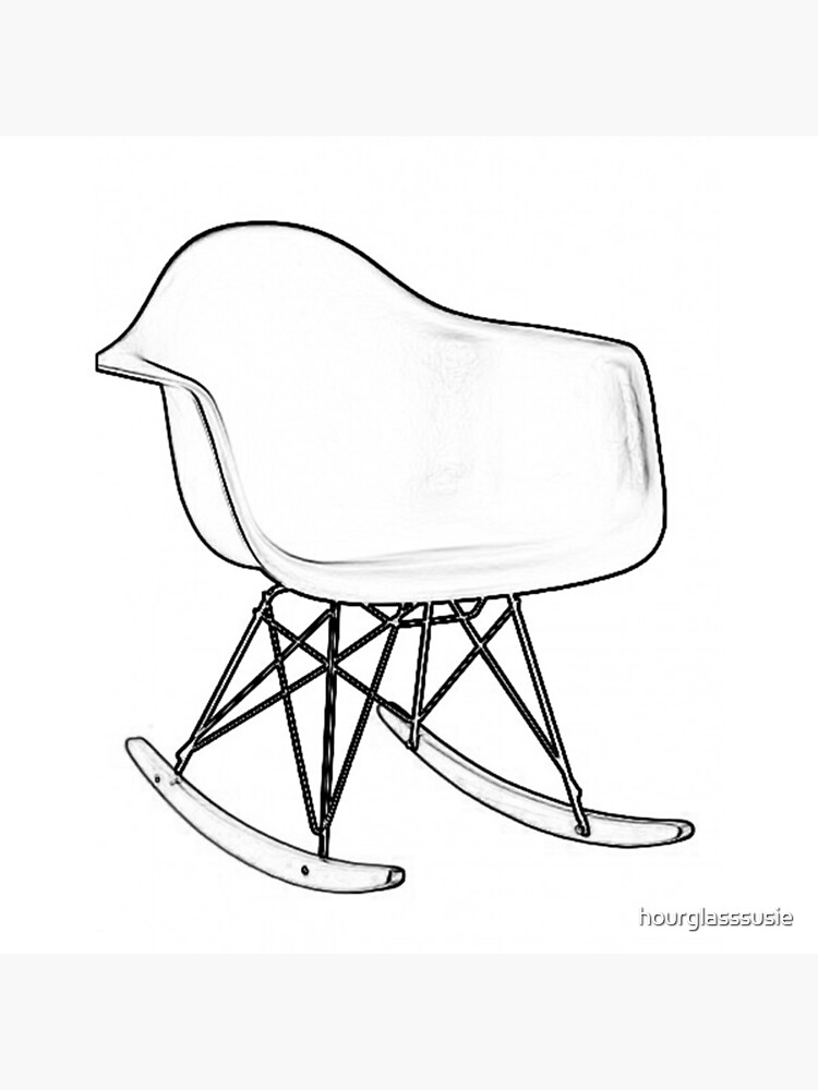 Eames Rocking Chair Greeting Card By Hourglasssusie Redbubble