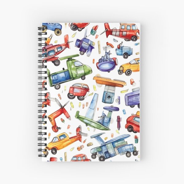 Item preview, Cute Toy Cars, Airplanes, Helicopters, Drones in Watercolor – First Day of School designed and sold by ignasirus.