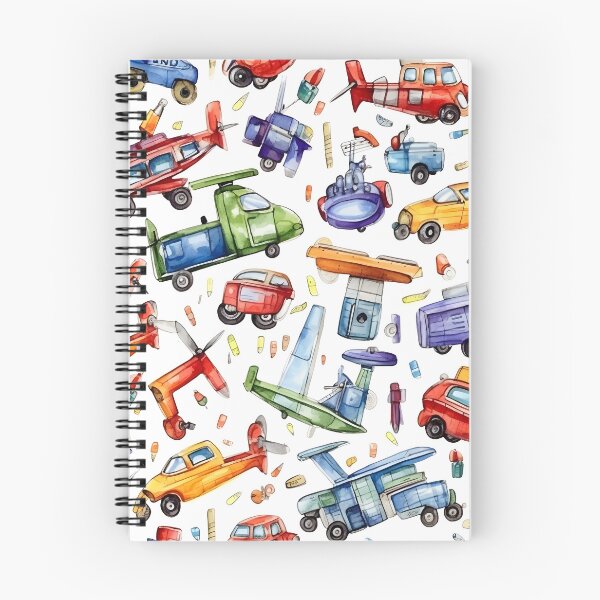Item preview, Cute Toy Cars, Airplanes, Helicopters, Drones in Watercolor – First Day of School designed and sold by ignasirus.