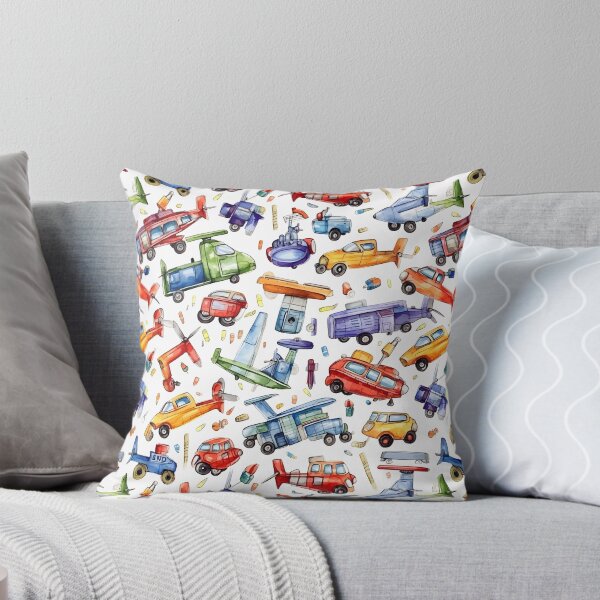 Item preview, Cute Toy Cars, Airplanes, Helicopters, Drones in Watercolor – First Day of School designed and sold by ignasirus.