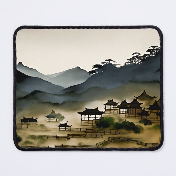 Item preview, Fantastic Ancient Village Forest Park - Chinese Painting designed and sold by joejiing.
