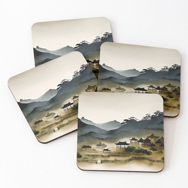 Item preview, Fantastic Ancient Village Forest Park  - Chinese Painting designed and sold by joejiing.