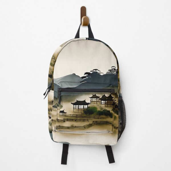 Item preview, Fantastic Ancient Village Forest Park - Chinese Painting designed and sold by joejiing.