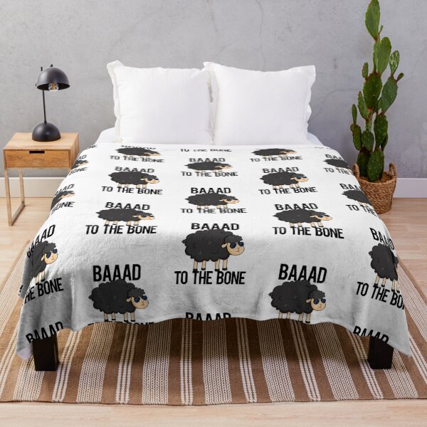 Item preview, Baaaad To The Bone Funny Black Sheep Puns designed and sold by punnybone.