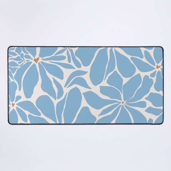 Item preview, flower market print in pastel blue designed and sold by cadinera.