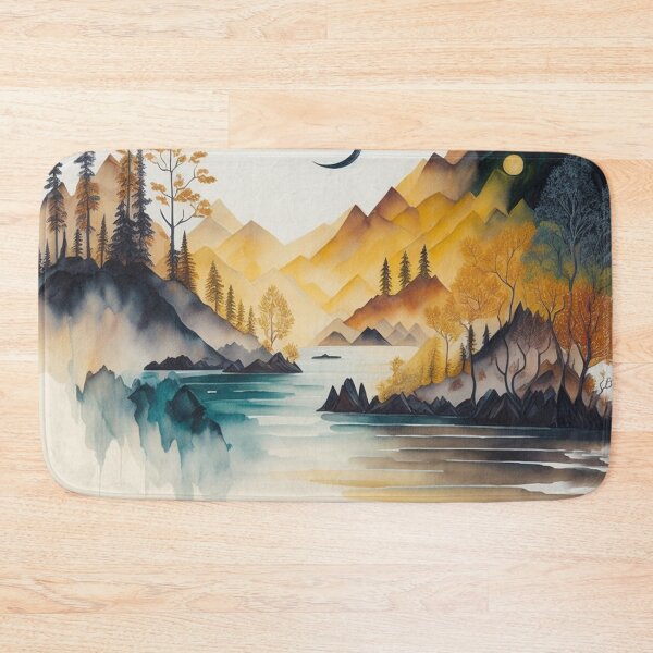 Item preview, Beautiful watercolor painting of natural landscape colorful digital art graphic design designed and sold by Meena-tta.