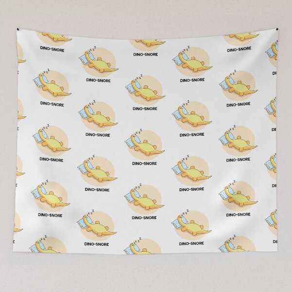 Item preview, Dinosnore Funny Sleeping Dinosaur Puns  designed and sold by punnybone.