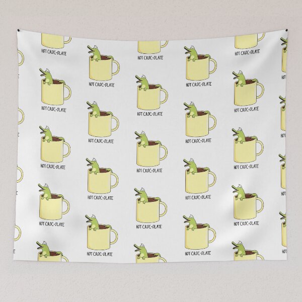 Item preview, Hot Croc-colate Funny Crocodile Puns  designed and sold by punnybone.