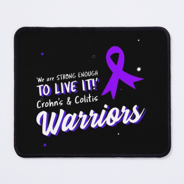 Item preview, Crohns and Colitis warriors purple ribbon - 'We are strong enough to live it!' designed and sold by Rodayna Elnaggar.