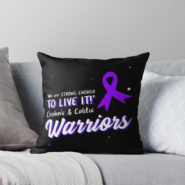 Item preview, Crohns and Colitis warriors purple ribbon - 'We are strong enough to live it!' designed and sold by Rodayna Elnaggar.