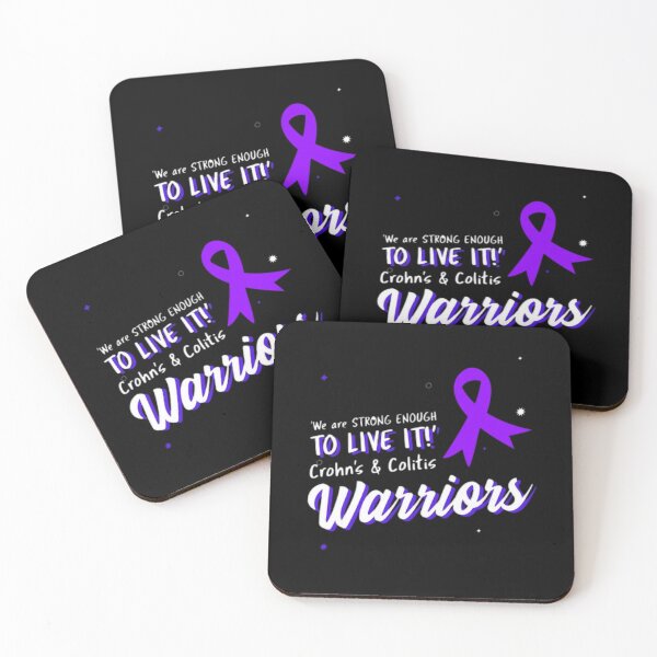 Item preview, Crohns and Colitis warriors purple ribbon - 'We are strong enough to live it!' designed and sold by Rodayna Elnaggar.