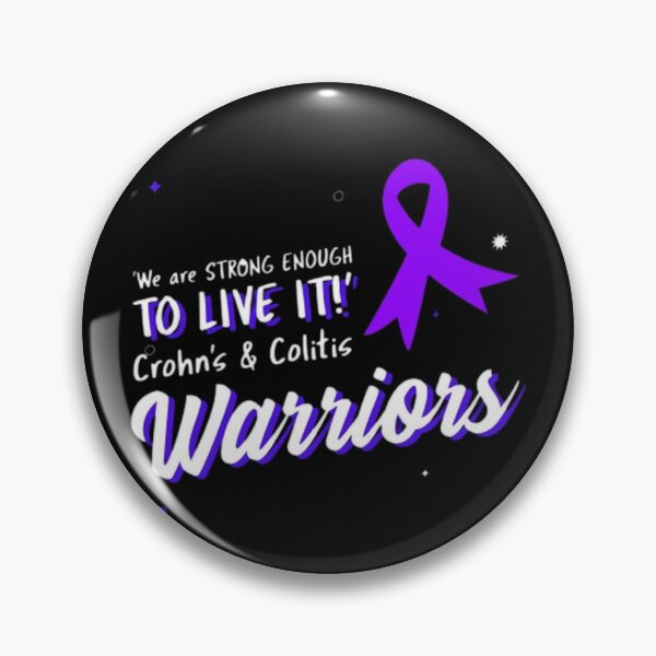 Item preview, Crohns and Colitis warriors purple ribbon - 'We are strong enough to live it!' designed and sold by Rodayna Elnaggar.