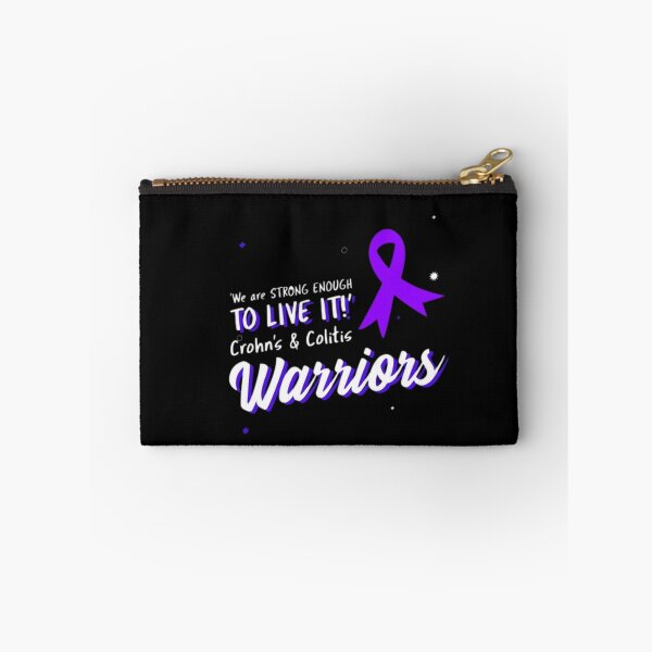 Item preview, Crohns and Colitis warriors purple ribbon - 'We are strong enough to live it!' designed and sold by Rodayna Elnaggar.