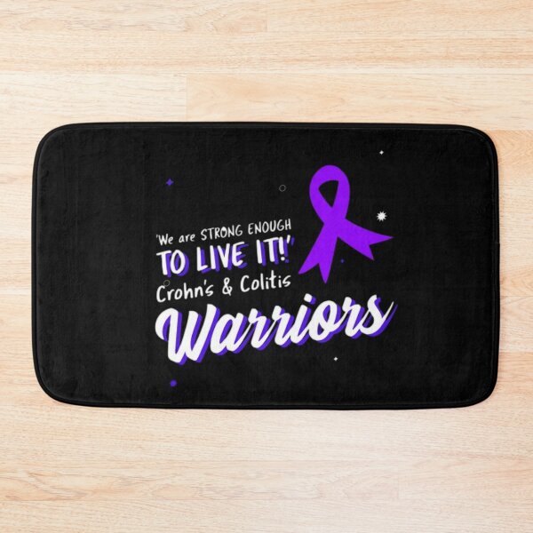 Item preview, Crohns and Colitis warriors purple ribbon - 'We are strong enough to live it!' designed and sold by Rodayna Elnaggar.
