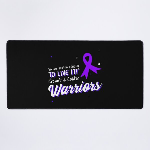 Item preview, Crohns and Colitis warriors purple ribbon - 'We are strong enough to live it!' designed and sold by Rodayna Elnaggar.