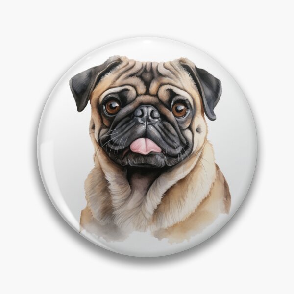 Item preview, Watercolor pug dog clipart stickers sublimation  designed and sold by GizziArt.