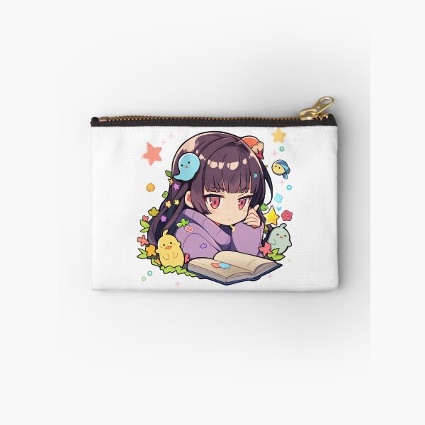 Item preview, Cute Kawaii Girl Reading a Book designed and sold by CozyKawaiiArt.