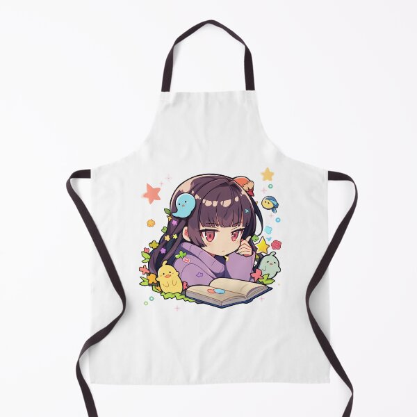 Item preview, Cute Kawaii Girl Reading a Book designed and sold by CozyKawaiiArt.