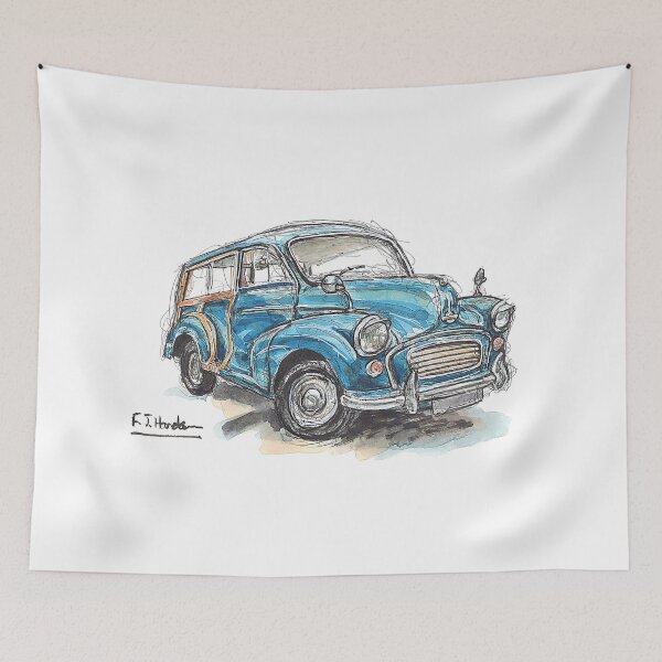 Item preview, Morris Minor Estate Woody in blue designed and sold by Francohanekom.