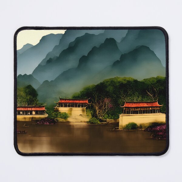 Item preview, Blue Mountain Village Forest Park - Chinese Painting designed and sold by joejiing.