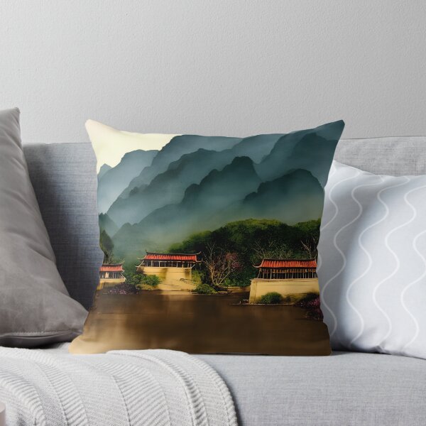 Item preview, Blue Mountain Village Forest Park  - Chinese Painting designed and sold by joejiing.
