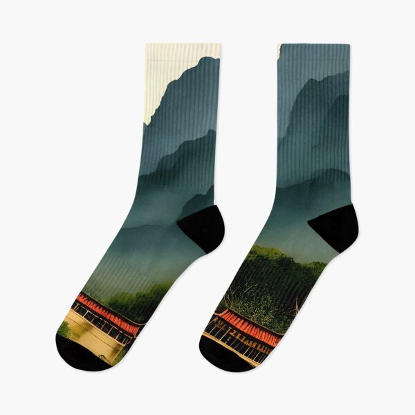Item preview, Blue Mountain Village Forest Park  - Chinese Painting designed and sold by joejiing.