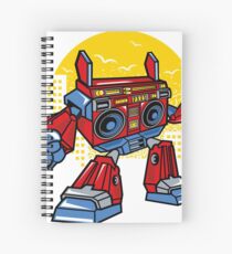 Boombox Robot Spiral Notebook