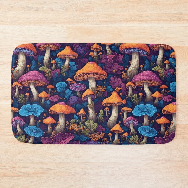 Item preview, Magic Mushrooms Colorful Pattern designed and sold by SoccaTamam.