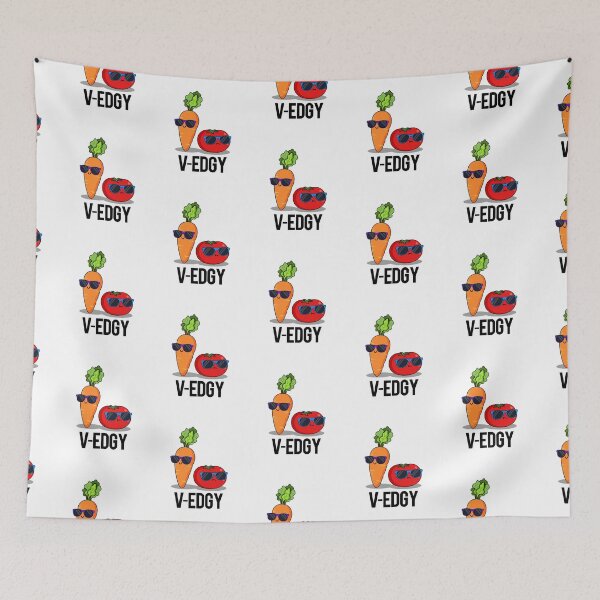 Item preview, V-Edgy Funny Veggie Puns  designed and sold by punnybone.