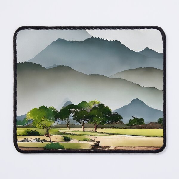 Item preview, Layered Mountain Forest Park - Chinese Painting designed and sold by joejiing.