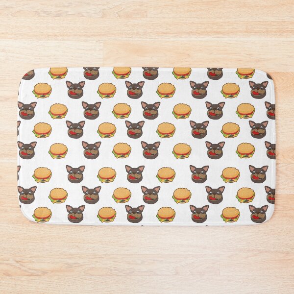 Item preview, Pattern Funny Frenchie love burger designed and sold by TheBlackCircle.