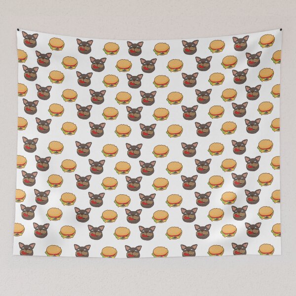 Item preview, Pattern Funny Frenchie love burger designed and sold by TheBlackCircle.