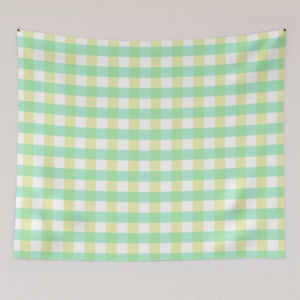 Item preview, Fresh Gingham delight - Pastel green and Yellow Plaid Pattern designed and sold by Lubellebubble20.