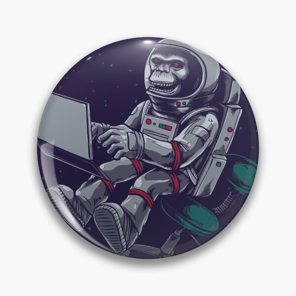 Item preview, "Cosmic Explorer: Navy Illustrated Monkey Astronaut" designed and sold by PRINT SCAPE.