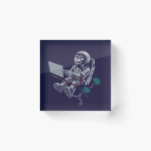 Item preview, "Cosmic Explorer: Navy Illustrated Monkey Astronaut" designed and sold by PRINT SCAPE.