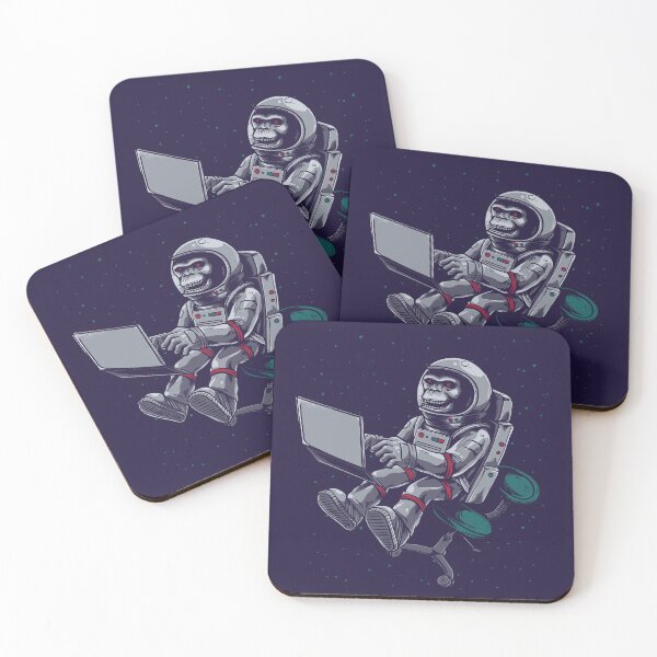 Item preview, "Cosmic Explorer: Navy Illustrated Monkey Astronaut" designed and sold by PRINT SCAPE.